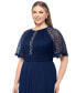 ფოტო #4 პროდუქტის Plus Size Scoop-Neck Short-Lace-Sleeve Dress