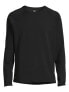 Athletic Works T-Shirt Men's 5XL Black Polyester Stretch Round Neck Long Sleeve