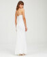 ფოტო #2 პროდუქტის Women's Sleeveless Front Slit Ruched Gown