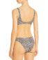 Aqua Swim 285513 Women Leopard Print High Leg Bikini Bottom, Size Medium