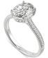 ფოტო #3 პროდუქტის Moissanite Oval Engagement Ring (2-1/3 ct. t.w. DEW) in 14k White Gold