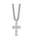 Фото #3 товара Chisel stainless Steel Polished Cross Pendant on a Curb Chain Necklace