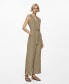 ფოტო #1 პროდუქტის Women's Belted Lyocell Jumpsuit