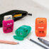MILAN Blister Pack Eraser With Pencil Sharpener Compact + 2 Spare Erasers