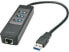 Фото #1 товара HUB USB Lindy 1x RJ-45 + 3x USB-A 3.0 (43176)