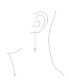 ფოტო #2 პროდუქტის Geometric Figure Eight Long Pave CZ Ball Chain Romantic Love Knot Symbol Infinity Threader Earrings For Women Teens .925 Sterling Silver