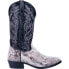 Фото #1 товара Dan Post Boots Manning Snakeskin Embroidered Round Toe Cowboy Mens Black, Grey