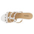 Фото #4 товара VANELi Mayda Studded Block Heels Womens White Dress Sandals 305537