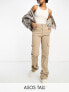 Фото #1 товара ASOS DESIGN Tall slim cargo with pockets in sand