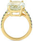 ფოტო #4 პროდუქტის Green Quartz (7-1/2 ct. t.w.) & Peridot (1/2 ct. t.w.) Statement Ring in 18k Gold-Plated Sterling Silver