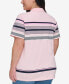 Фото #2 товара Plus Size Striped Polo Top, Created for Macy's