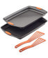 Nonstick Cookie Pans & Slotted Spatulas, 4-Pc. Set