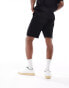 Selected Homme waffle shorts in black