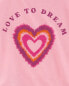 Фото #12 товара Toddler 2-Piece Love To Dream Heart Loose Fit Pajama Set 2T