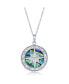 Фото #1 товара Sterling Silver Abalone Compass Pendant Necklace
