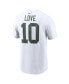 Фото #4 товара Men's Jordan Love White Green Bay Packers Player Name and Number T-shirt