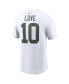 Men's Jordan Love White Green Bay Packers Player Name and Number T-shirt