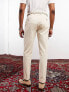 Фото #4 товара Noak slim premium cotton twill chino trousers in beige