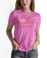 ფოტო #1 პროდუქტის Women's Fireworks American Flag Short Sleeve T-shirt