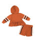 ფოტო #3 პროდუქტის Girls Infant Texas Orange Texas Longhorns Spoonful Full-Zip Hoodie and Shorts Set