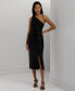 ფოტო #1 პროდუქტის Women's One-Shoulder Metallic Sheath Dress