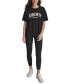 ფოტო #5 პროდუქტის Women's Cotton Puffed Logo Cropped T-Shirt