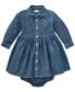 Фото #1 товара Платье для малышей Polo Ralph Lauren джинсовое хлопковое Shirtdress