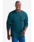 Big & Tall by KingSize Heavyweight Crewneck Long-Sleeve Pocket T-Shirt