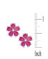 Серьги Macy's lab-Created Ruby Flower Stud
