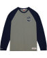 Фото #3 товара Men's Gray Georgetown Hoyas Legendary Slub Raglan Long Sleeve T-shirt