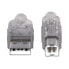 Фото #7 товара Manhattan USB-A to USB-B Cable - 1.8m - Male to Male - Translucent Silver - 480 Mbps (USB 2.0) - Equivalent to USB2HAB6T - Hi-Speed USB - Lifetime Warranty - Polybag - 1.8 m - USB A - USB B - USB 2.0 - 480 Mbit/s - Silver