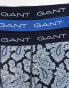 GANT 3 pack boxers with logo waistband in blues