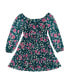 Фото #1 товара Платье для малышей Trixxi с длинным рукавом и цветочным принтом, с юбкой на объемных слоях
