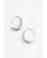 Фото #1 товара Crescent Moon Thread Drop Earrings in Silver