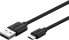 Wentronic Micro-USB Fast-Charging and Sync Cable - 1 m - 1 m - USB A - Micro-USB B - USB 2.0 - 480 Mbit/s - Black
