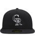 Фото #3 товара Men's Colorado Rockies Black on Black Dub 59FIFTY Fitted Hat