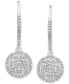 ფოტო #5 პროდუქტის Diamond Circle Leverback Drop Earrings (1/4 ct. tw) in Sterling Silver, Created for Macy's