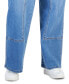 Trendy Plus Size Front Seam Straight-Leg Jeans