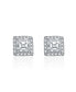 Фото #1 товара Classy Everyday wear Halo Square Stud Earrings