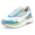 Puma Cruise Rider Flair Lace Up Womens Blue, Grey, White Sneakers Casual Shoes