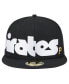 ფოტო #4 პროდუქტის Men's Black Pittsburgh Pirates Checkered Undervisor 59FIFTY Fitted Hat