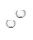 Фото #1 товара Thick Hoop Statement Earrings Silver
