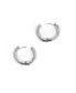 Thick Hoop Statement Earrings Silver