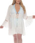 Фото #1 товара Plus Size Lace-Inset Eyelet-Flounce Cover-Up