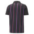 Puma Bmw Mms Striped Short Sleeve Polo Shirt Mens Black Casual 53813601