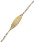 ფოტო #1 პროდუქტის Children's Diamond Accent Figaro Chain ID Bracelet in 14k Gold