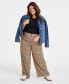 Trendy Plus Size Leopard Printed Wide-Leg Pants, Created for Macy's Sunset Nude Cmb, 3X - фото #1