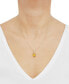 Citrine (2-1/6 ct. t.w.) & Diamond (1/20 ct. t.w.) Braided Bale 18" Pendant Necklace in 14k Gold