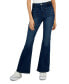 ფოტო #1 პროდუქტის Juniors' Braided-Waist Patch-Pocket Flare Jeans
