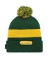 Фото #2 товара Men's Green Baylor Bears Sideline Team Cuffed Knit Hat with Pom